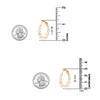 925 Sterling Silver 18k Gold-Plated Hypoallergenic Drop Pearl Hoop Earrings for Women