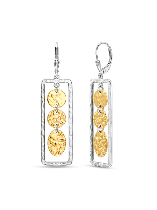 Astra Hammered Dangler Earrings for Women