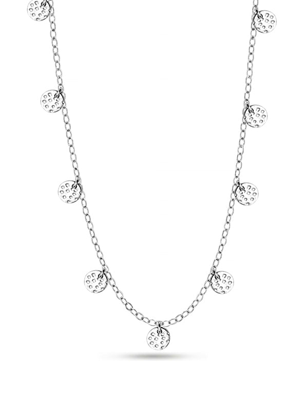 Celeste Hammered Disc Charm Women's Necklace