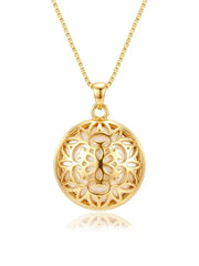 Evara Mop Gold Plated  Pendant with chain Necklace for Women