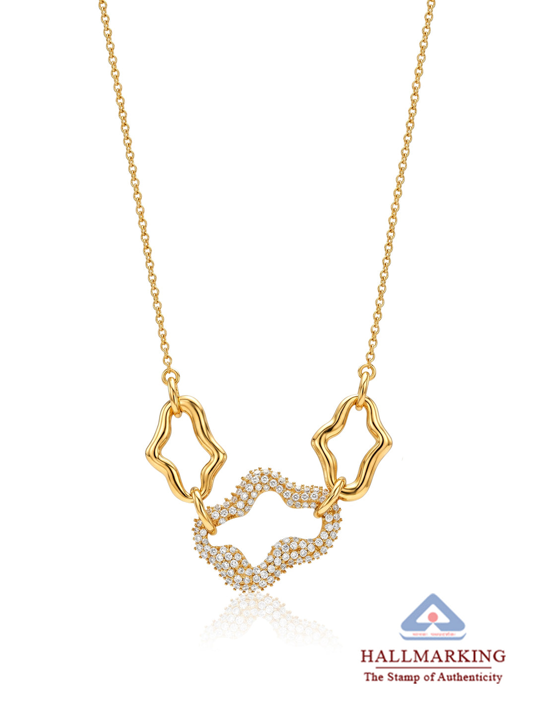 Gold Structured Necklace
