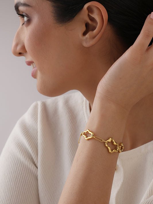 Iria Wavy Couture Statement Bracelet for Women