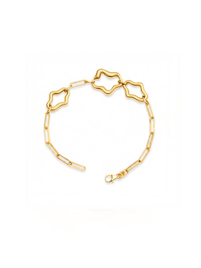 Iria Wavy Couture Statement Bracelet for Women