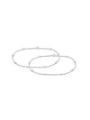 Silver Glint Beaded Chain Anklet