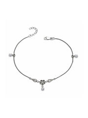 Eternal Bloom Antique CZ Floral Anklet product view