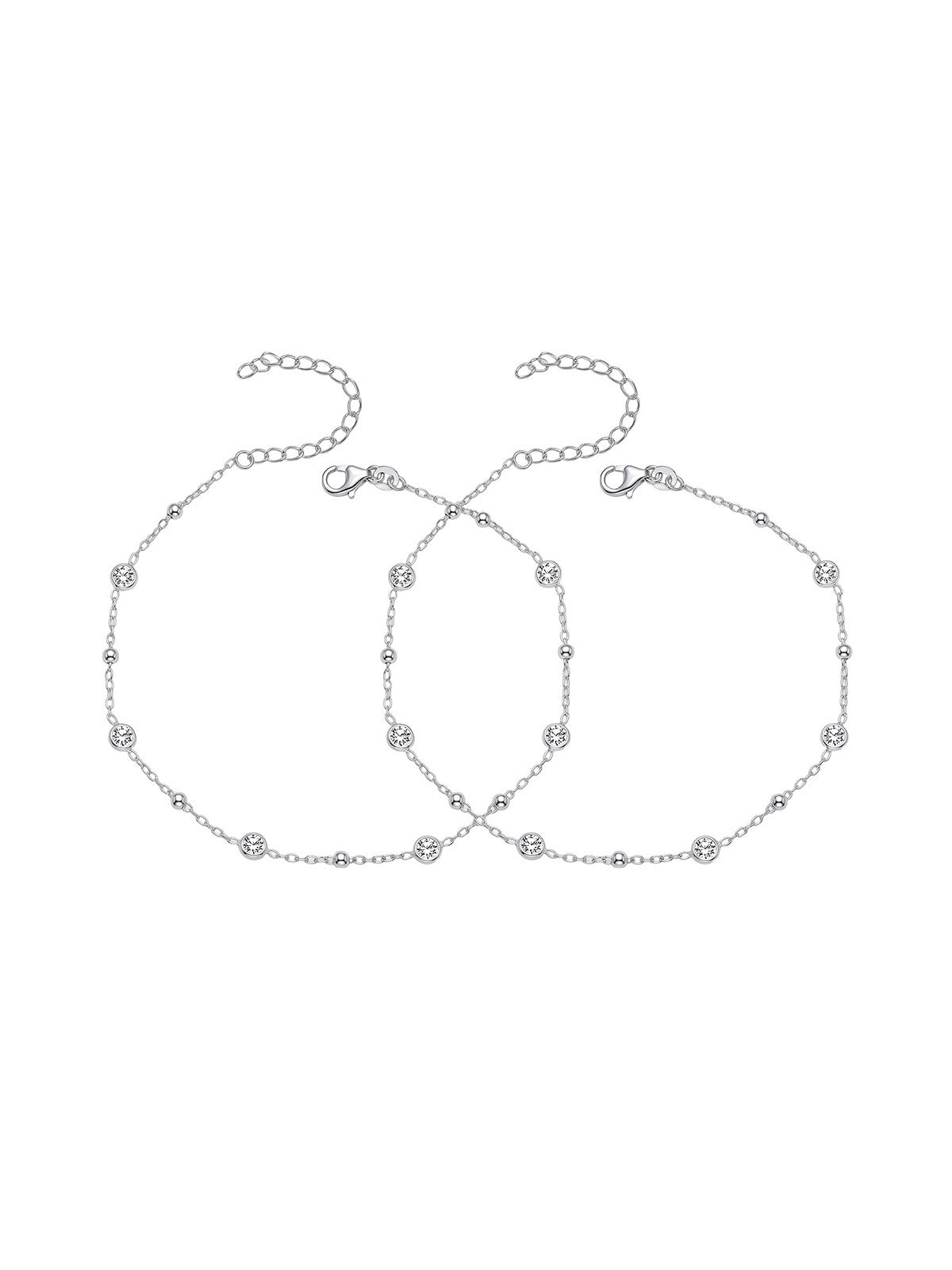 Silver Pure Station Anklet