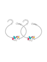Rainbow Unicorn Charm Kids’ Anklet