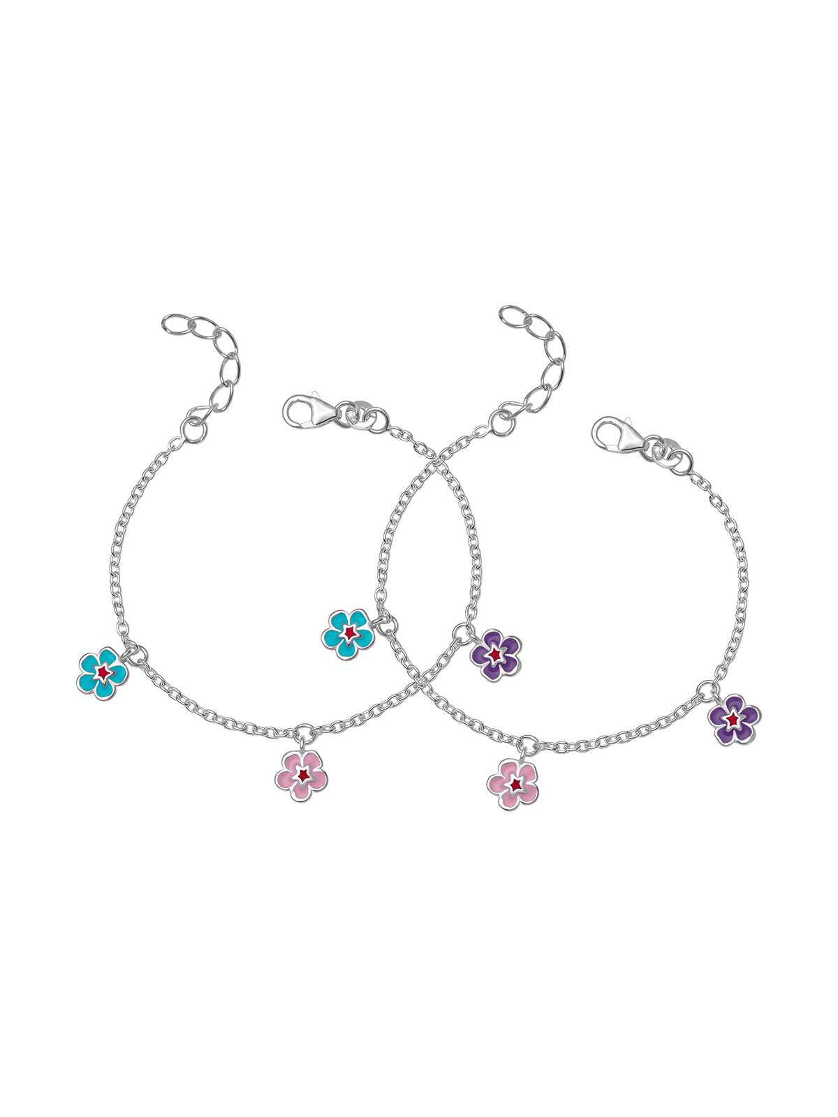 Colorful Flower Charm Anklet