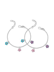 Colorful Flower Charm Anklet