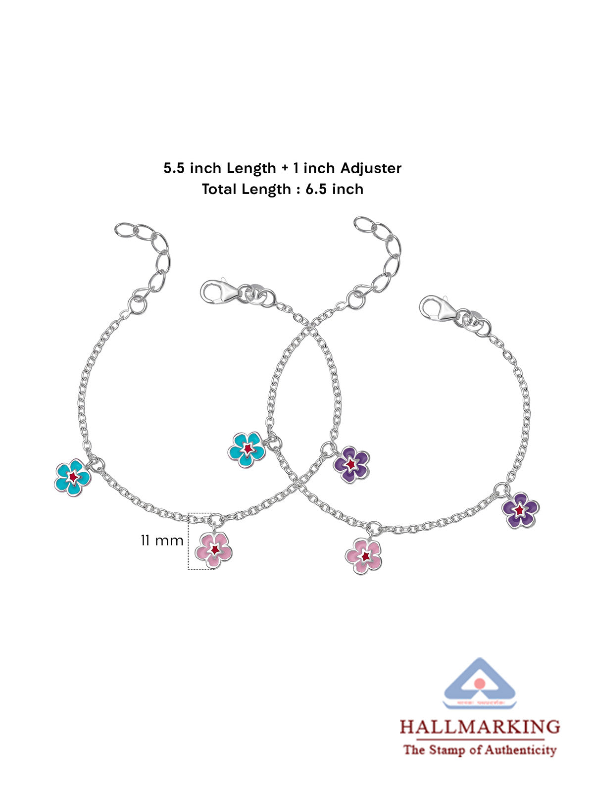 Colorful Flower Charm Anklet