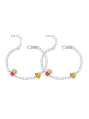 Pizza & Fries Charm Anklet