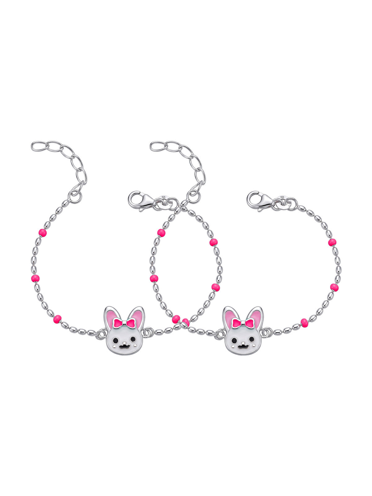 Silver Bunny Charm Anklet