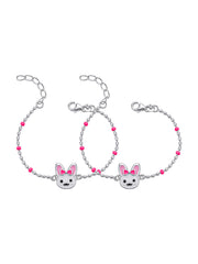 Silver Bunny Charm Anklet