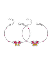 Butterfly Beaded Charm Anklet