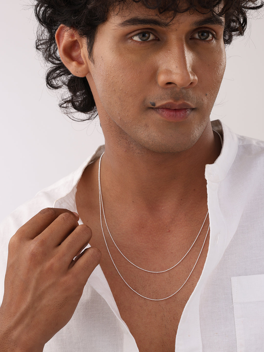 Mens Silver Box Chain Necklace