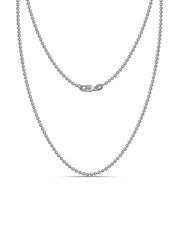 Rhodium-Plated Venezia Bead Ball Chain Necklace