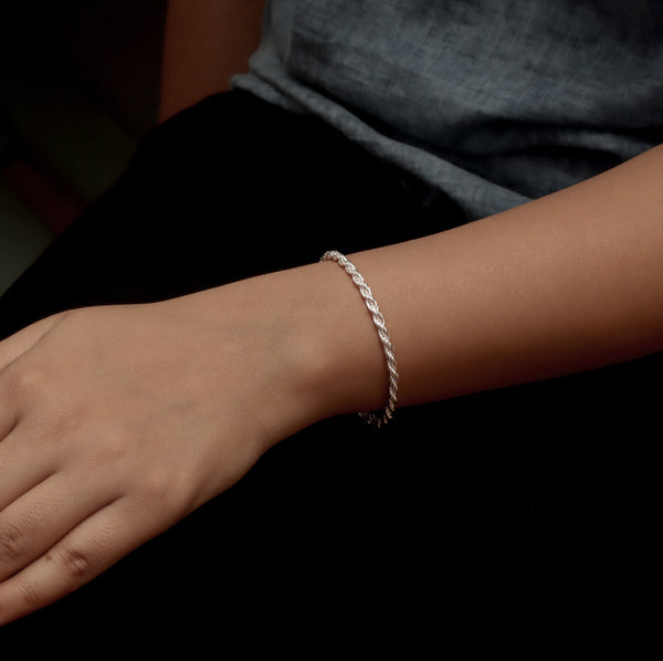 925 Sterling Silver Rope Chain Bracelet for Women and Men