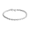 925 Sterling Silver Rope Chain Bracelet for Teen Women Man