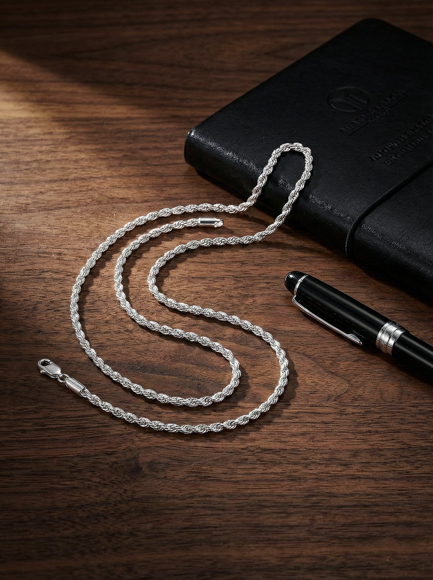 Diamond-Cut Twisted Rope Chain 2mm