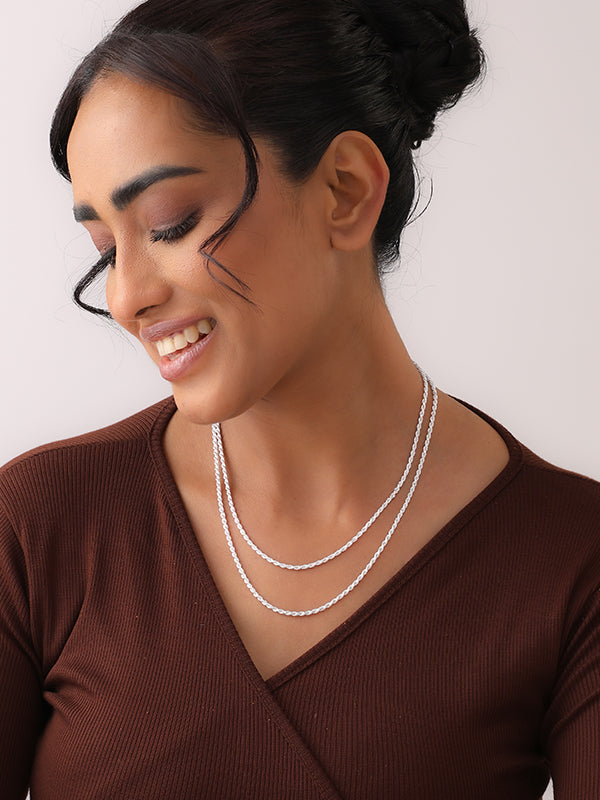 Diamond-Cut Twisted Rope Chain