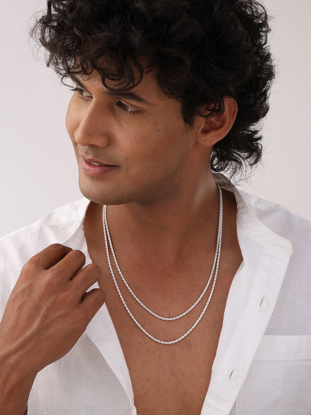 Diamond-Cut Twisted Rope Chain