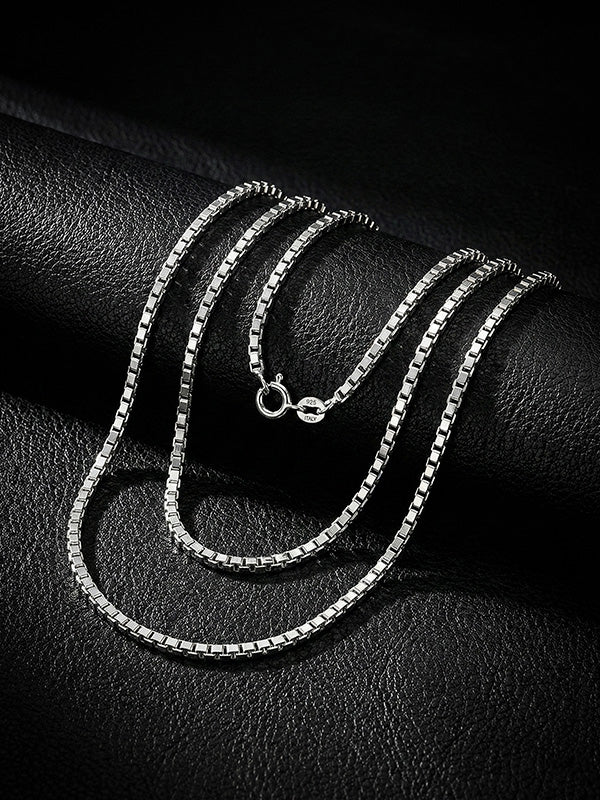 Roma Box Silver Chain Necklace for Men