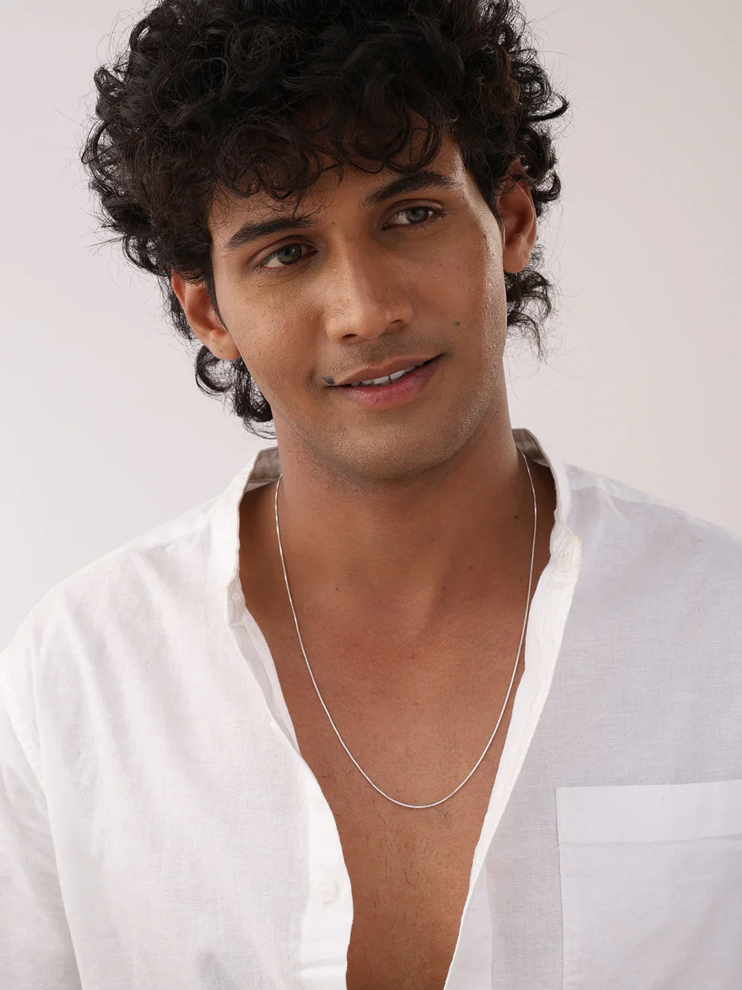 Roma Box Silver Chain Necklace for Men
