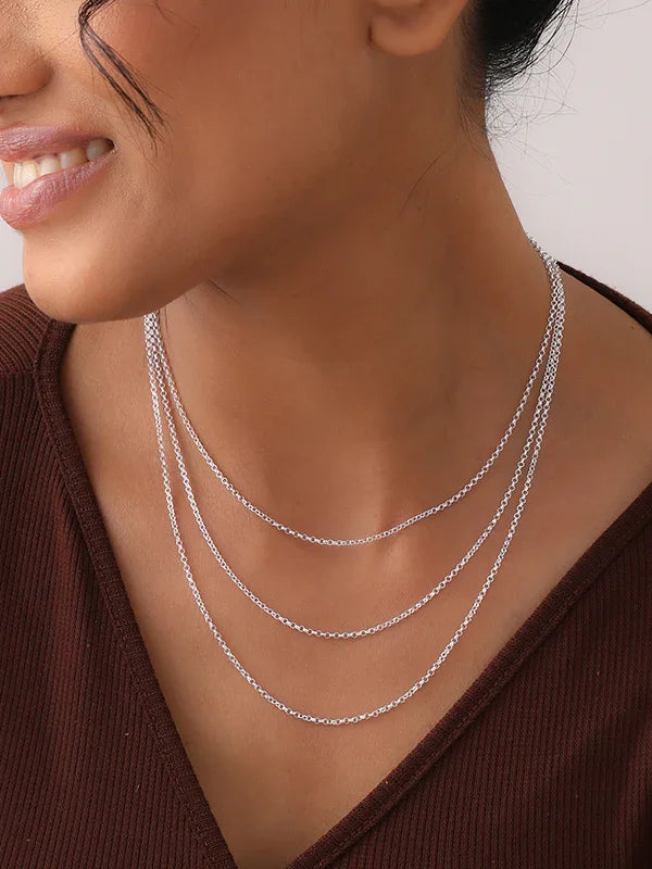 Italian Rolo Belcher  Silver Chain