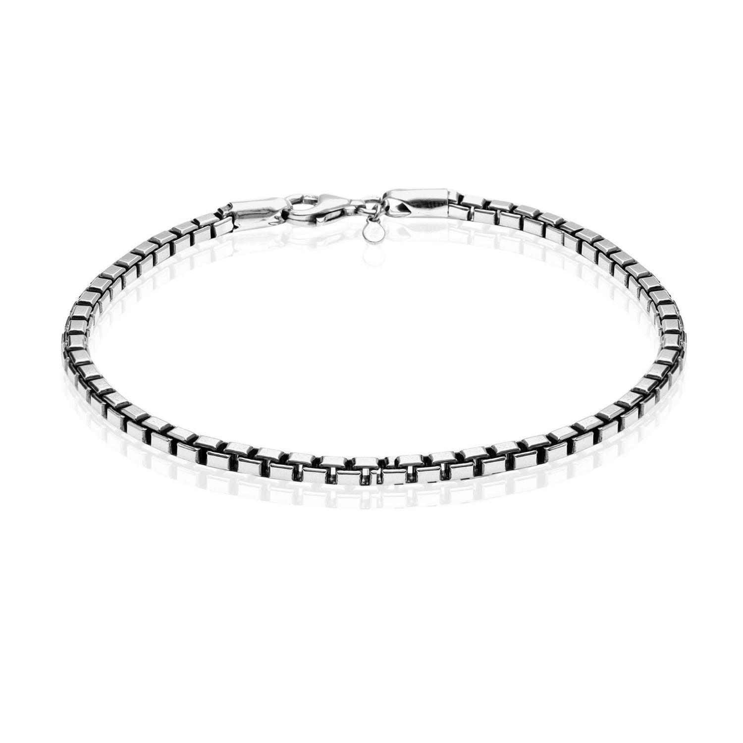925 Sterling Silver Chain Bracelet for Men and Women