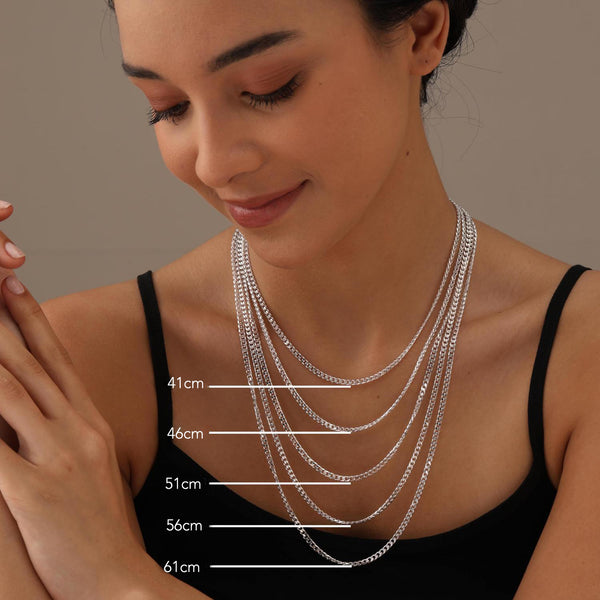 Buy 925 Sterling Silver Italian Diamond Cut Cuban Link Curb