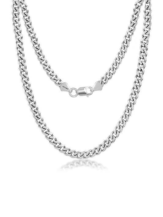 Diamond-Cut Curb Chain for Men