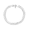 925 Sterling Silver 6.5 MM Curb Chain Bracelet for Men