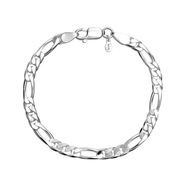 925 Sterling Silver Figaro Bracelet for Men and Boys