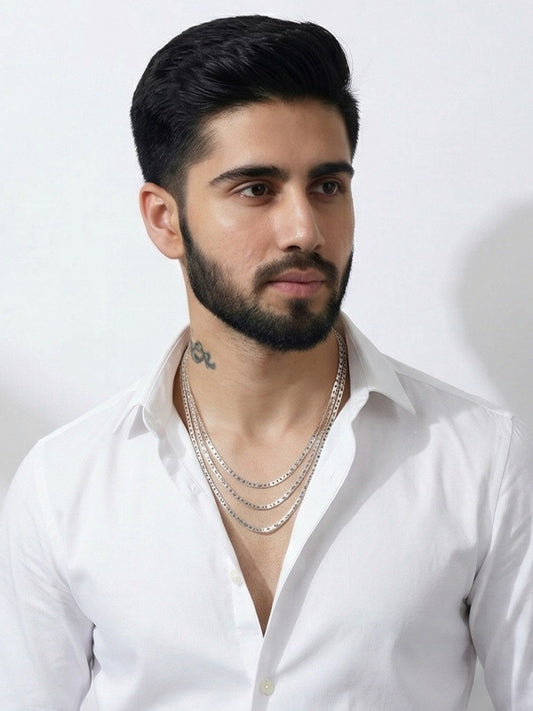 Diamond-Cut Flat Mariner Chain 3mm