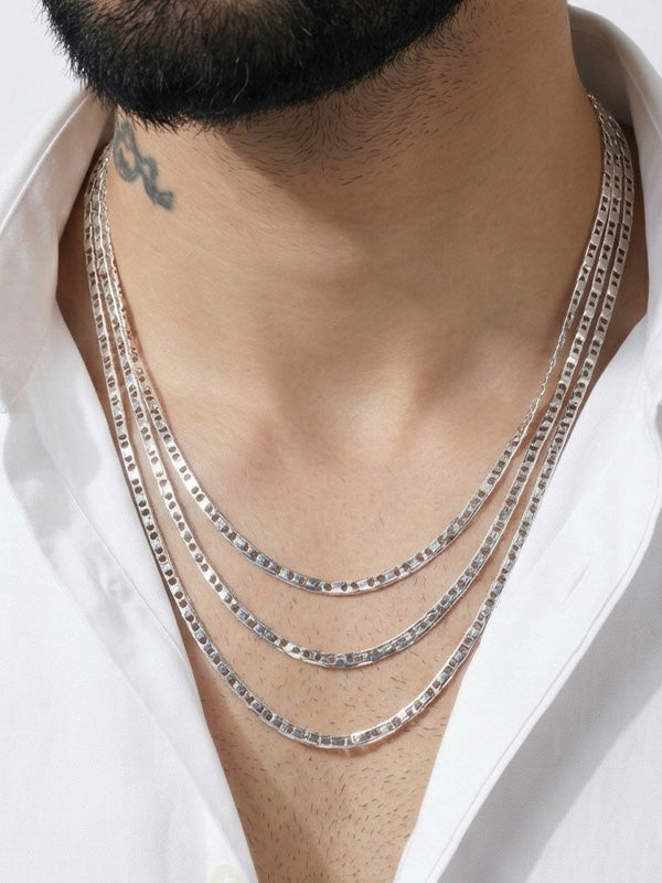 Diamond-Cut Flat Mariner Chain 3mm