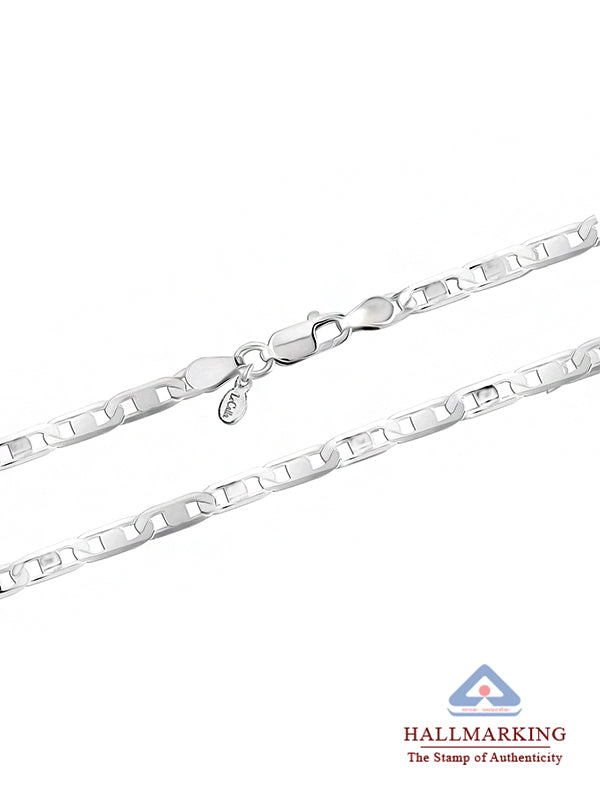 Diamond-Cut Flat Mariner Chain 4mm