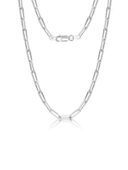 Men Rhodium Chain Necklace