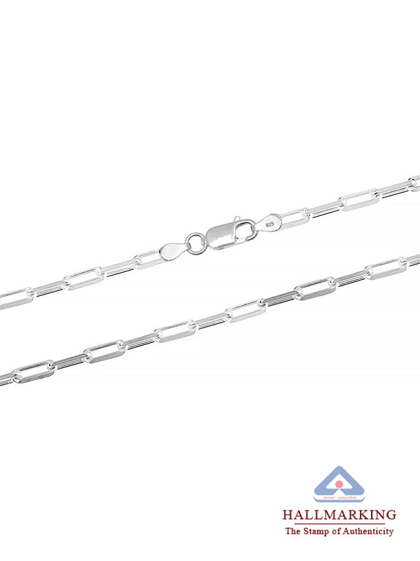 Men Rhodium Chain Necklace