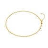 925 Sterling Silver 14K Gold Plated Italian Mariner Adjustable Foot Link Chain Anklet for Women (SINGLE ANKLET)