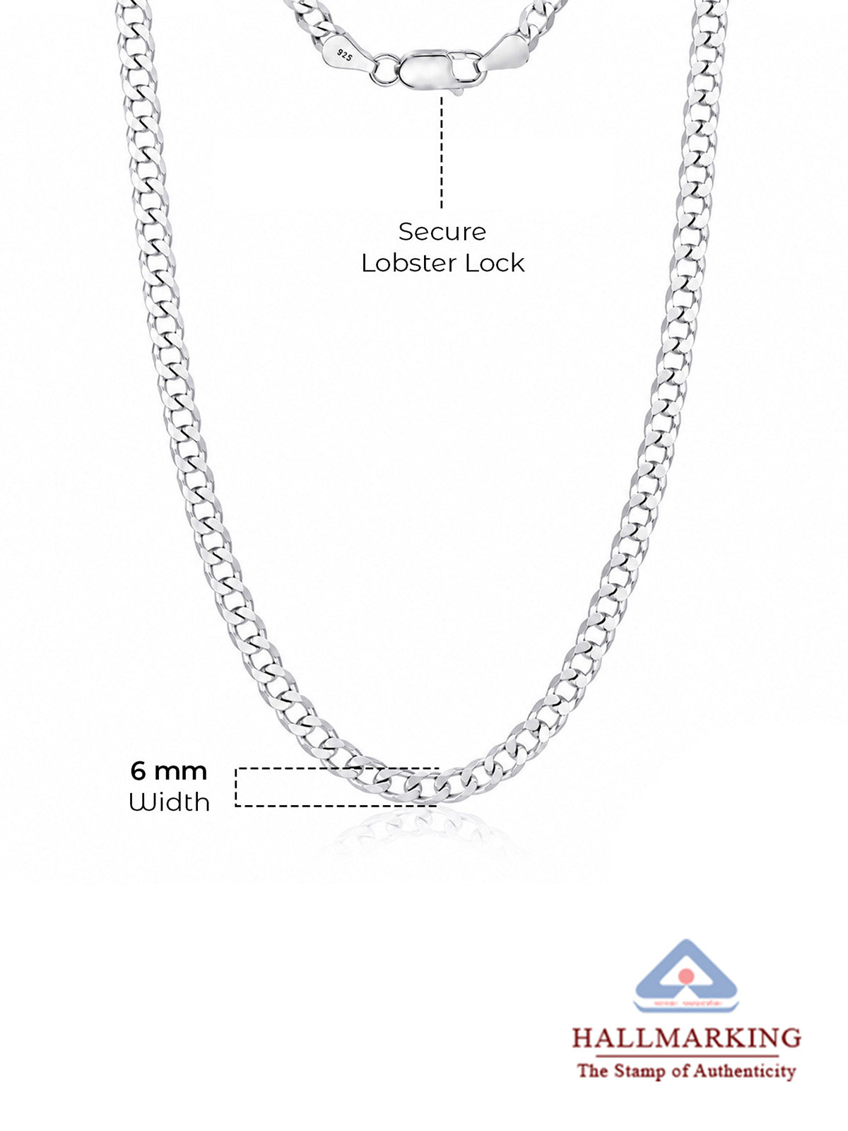 Ferro Diamond-Cut Curb Men's Chain Necklace