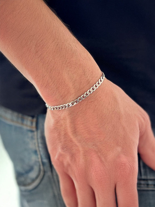 Diamond-Cut Cuban Link Bracelet 6mm for Men