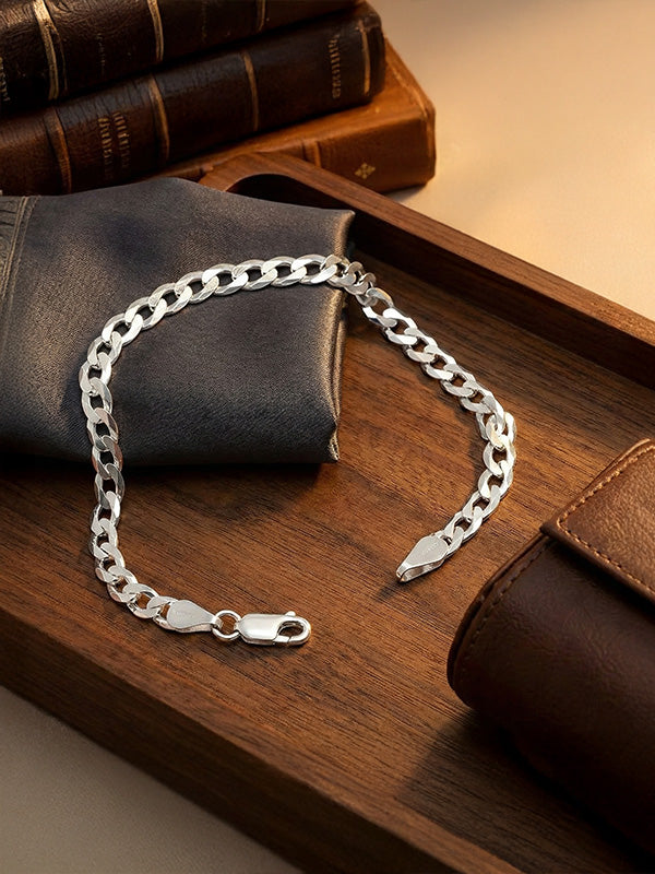 Habana Diamond-Cut Cuban Men's Chain Bracelet