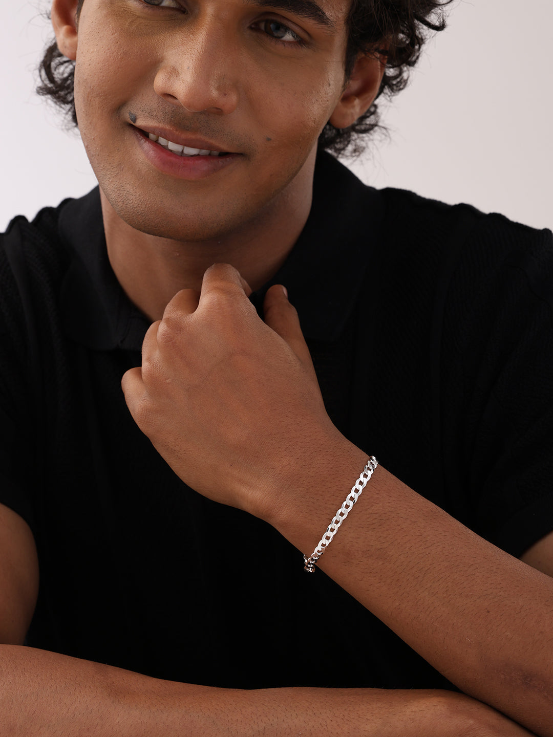 Habana Diamond-Cut Cuban Men's Chain Bracelet
