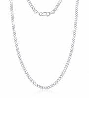 Ferro Diamond-Cut Cuban Curb Men's Chain Necklace