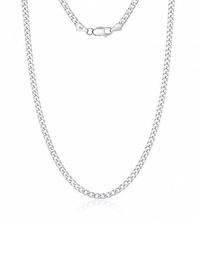 Ferro Diamond-Cut Cuban Curb Men's Chain Necklace