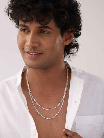 Ferro Diamond-Cut Cuban Curb Men's Chain Necklace