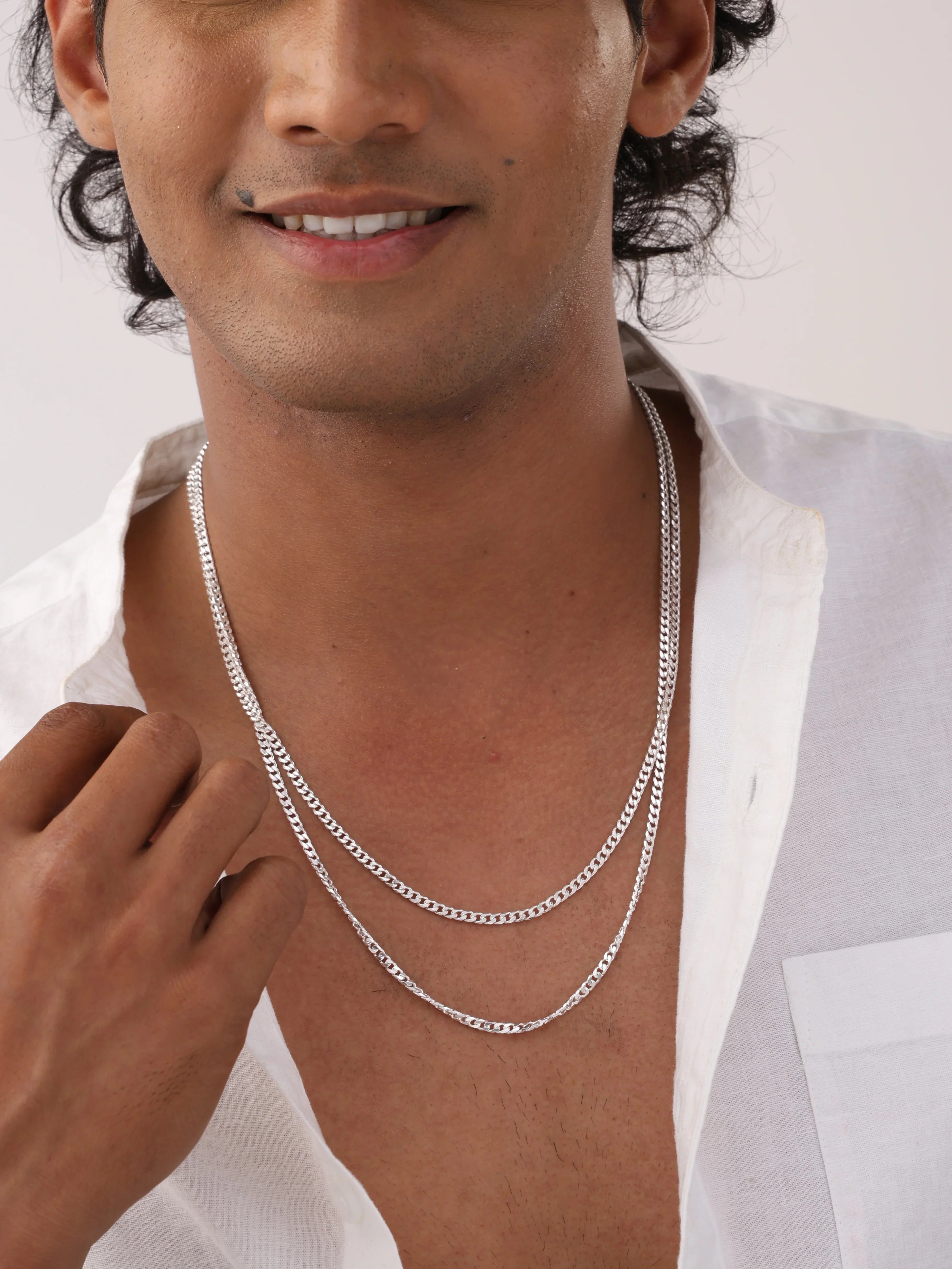 Diamond-Cut Cuban Curb Chain