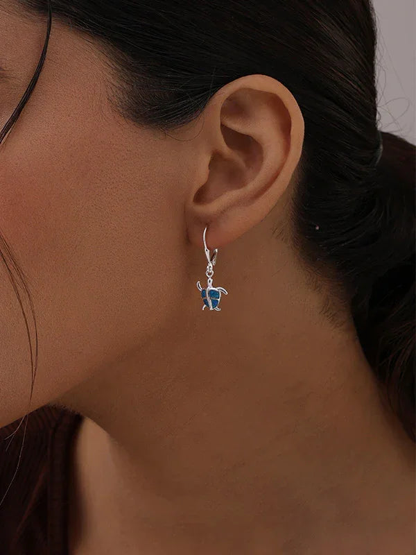 Iria Turtle Opal Dangler Earrings for Women