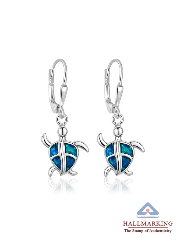 Iria Turtle Opal Dangler Earrings for Women