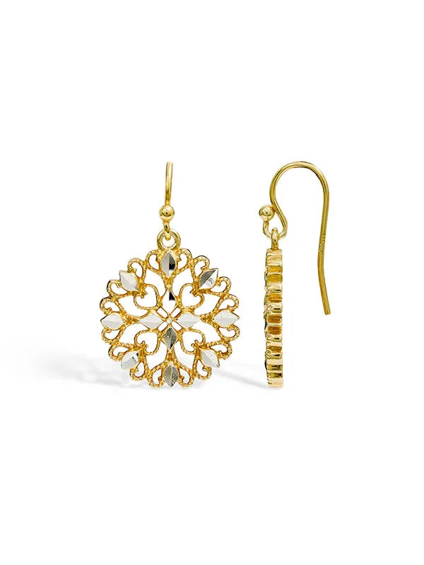 Gold Geometric Dangle Drop Earrings